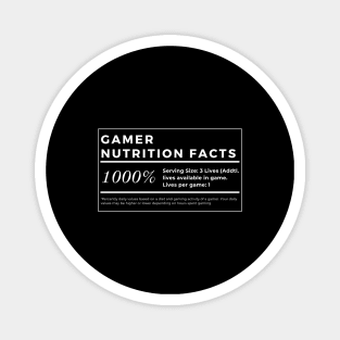 Gamer Nutrition Facts Magnet